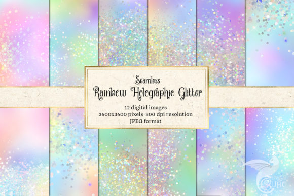 Download Seamless Rainbow Holographic Glitter - Holographic Collection